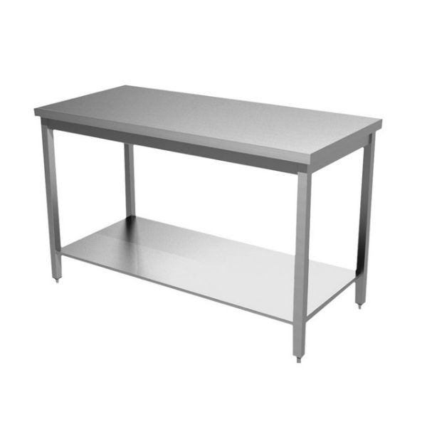 Tables inox gamme CHR (centrale avec étagère)